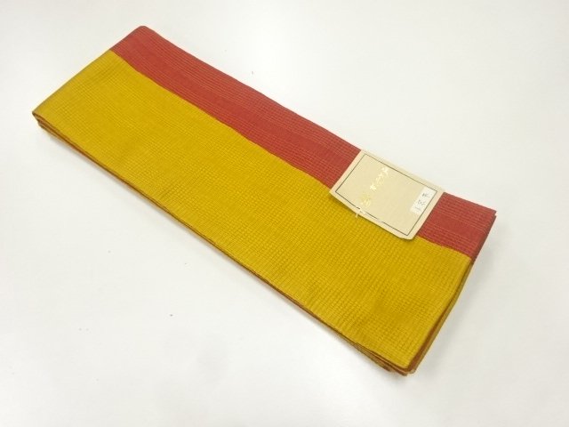 JAPANESE KIMONO / UNUSED HANAHABA OBI / WOVEN PATTERN 